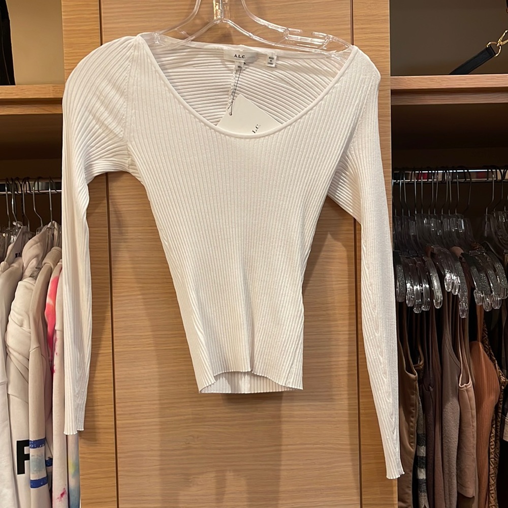 ALC long sleeve top. White brand new with tags